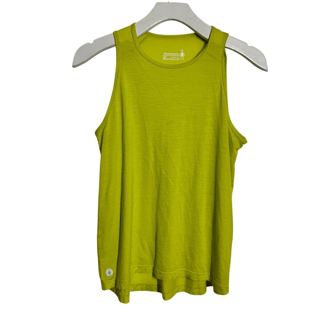 Smartwool Tank Shirt Women S Lime Green Active Pickleball Outdoor Hiking Running